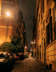 Night Rome streets