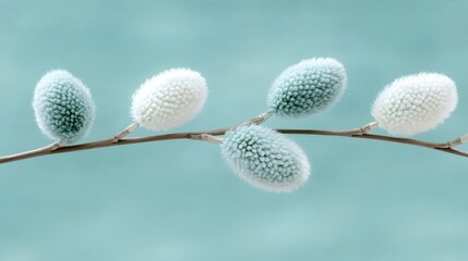 Pastel Pussy Willow Branch Spring Floral Design