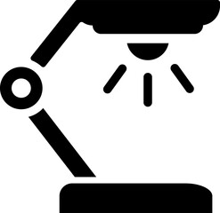 Rounded Filled Desk Lamp Icon