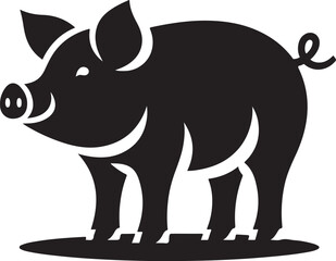 Pig Silhouette Vector Icon