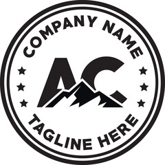 AC simple mountain silhouette logo