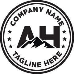 AH simple mountain silhouette logo