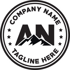 AN simple mountain silhouette logo