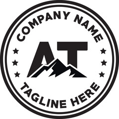 AT simple mountain silhouette logo