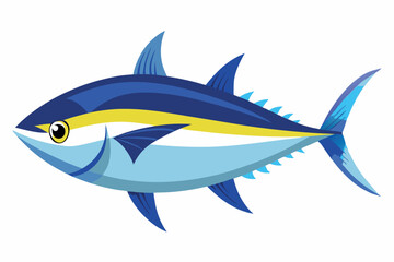 Tuna Fish Vector in Flat Style with Realistic Detail