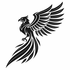 Obraz premium black-modern-phoenix-e-sport-gaming-emblem-logo