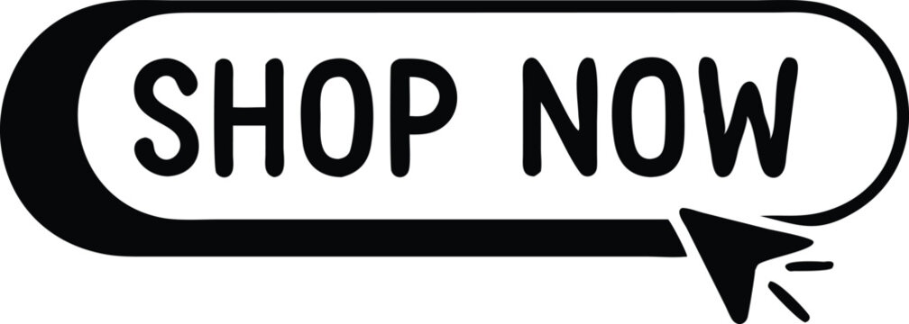 Collection of basic black call to action buttons with modern design for web elements