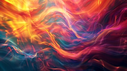 Fototapeta premium A blur of vivid hues flowing together, capturing the essence of motion and energy.