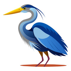 Fototapeta premium Majestic Blue Heron Wildlife Illustration