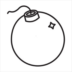 Bomb icon outline vector