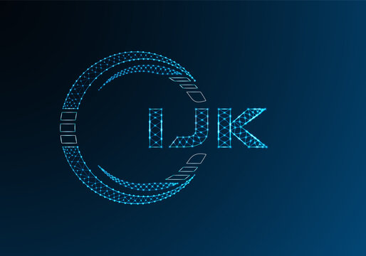 IJK low poly letter logo vector design. IJK lower poly logo design. Low poly logo.