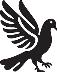 Pigeon Silhouette Vector Icon