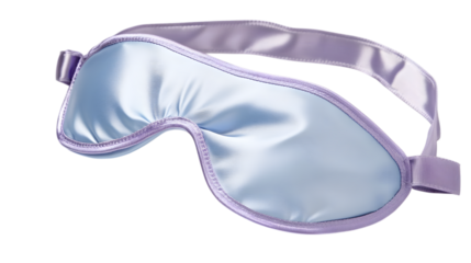 Silk sleep mask in lavender and light blue for resting eyes