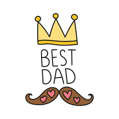 Fathers Day Bear concept. Crown design with 