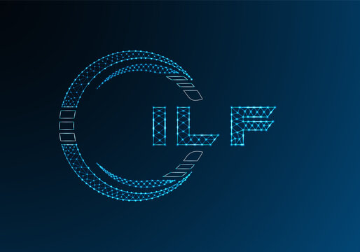 ILF low poly letter logo vector design. ILF lower poly logo design. Low poly logo.