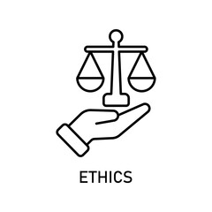 Icon a ethics, isolated against a clean background.