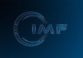 IMF low poly letter logo vector design. IMF lower poly logo design. Low poly logo.
