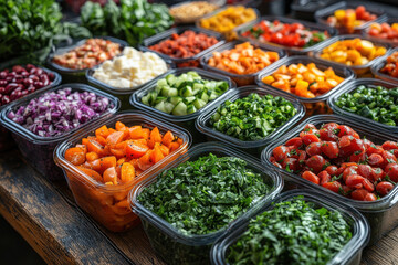 Assorted vegetables on a table.