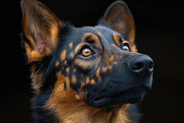 The Wild Fusion of a German Shepherd with Leopard Dots in Hybrid Form