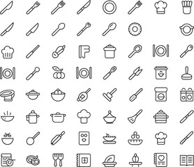 Extensive Culinary Icon Set Perfect for Food Blogs and Restaurant Branding