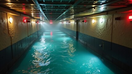 Flooded Corridor inside the Ship
