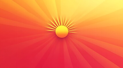 A Vibrant Graphic Depicting a Bright Yellow Sun and Rays