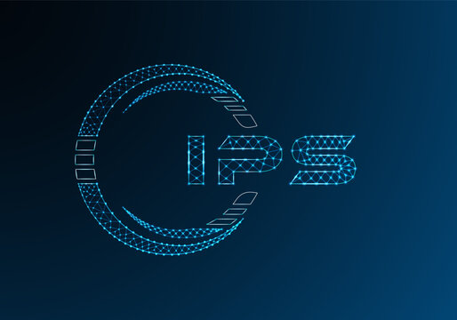 IPS low poly letter logo vector design. IPS lower poly logo design. Low poly logo.
