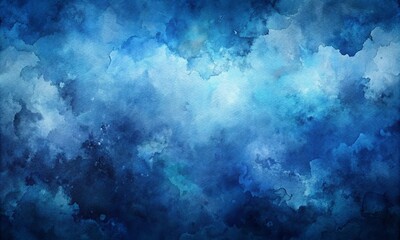 Navy blue abstract watercolor. Dark art background with space for design.