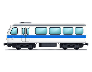 Naklejka premium Side view of a modern electric train carriage