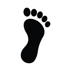 Footprint Icon Vector with Flat and Clean Look