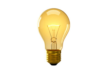 Illumination A Glowing Symbol of Ideas isolated on transparent baackground