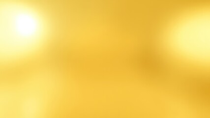 Abstract blurred golden surface, smooth gradient texture with glowing areas for background or design