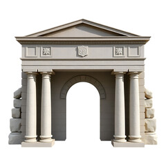 Fototapeta premium Classical Archway with Columns and Pediment