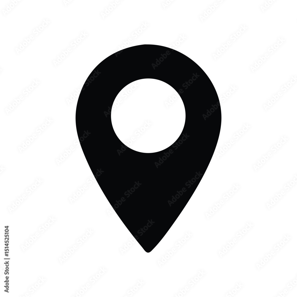 Poster map pointer pin icon vector for location and navigation design
