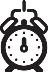 時間アラートの目覚ましデバイス通知またはアプリのウェブサイトやデジタルインターフェースの時間厳守ツールを象徴する目覚まし時計アイコンは、リマインダーの呼び出しをトリガーします