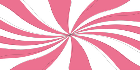 Abstract colorful sun rays and sunburst backdrop background.Pink swirl candy background. Sweet strawberry ice cream pattern. Spiral sunburst wallpaper.
