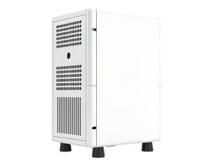 Fototapeta premium White Computer Case with Cooling Vents