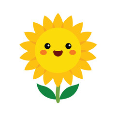 sunflower cartoon illustration