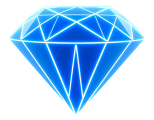 Glowing Blue Diamond