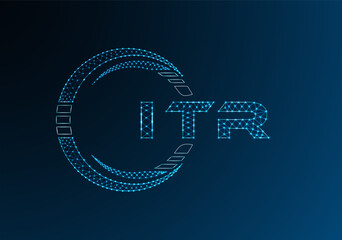 ITR low poly letter logo vector design. ITR lower poly logo design. Low poly logo.