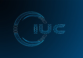 IUC low poly letter logo vector design. IUC lower poly logo design. Low poly logo.