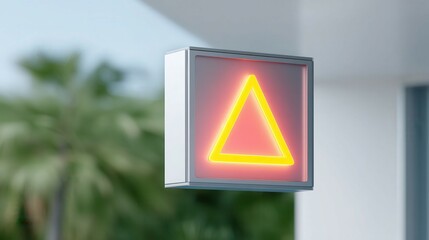 Vibrant Warning Symbol in Modern Design for Health Notifications