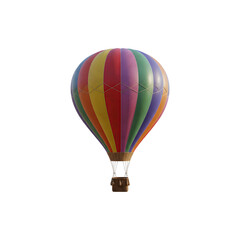 Fototapeta premium Multicolored hot air balloon floating