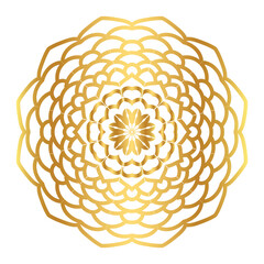 Golden Lotus Mandala Lotus inspired mandala petals in radiant gold