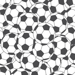 Soccer ball seamless pattern. Football seamless background. Sports ball for playing football.