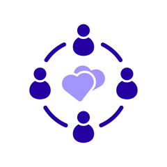 Icon a relationship, isolated against a clean background.