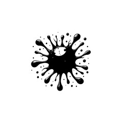 Abstract black ink splatters design for artistic backgrounds and creative projects