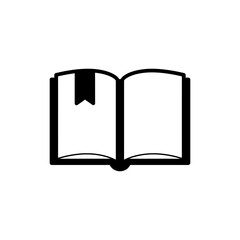 Open Book with Colorful Bookmark Ribbons on White Background