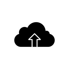 Cloud with Upload Arrow Symbol for Uploading to Cloud Storage