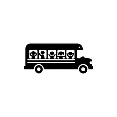 School bus with kids waving representing safe student transportation